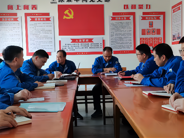 3月6日下午，公司領(lǐng)導(dǎo)馬軍忙在尿素車間組織生活上做點(diǎn)評(1).png