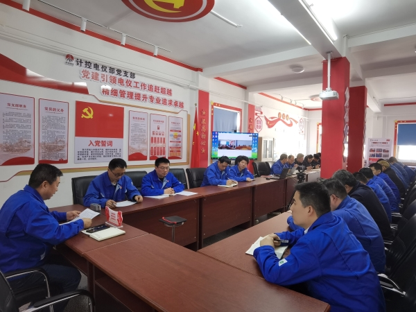 2025年3月，在支部學(xué)習(xí)會之余，計控電儀部黨支部書記王文波帶領(lǐng)黨員領(lǐng)導(dǎo)干部認(rèn)真梳理一二期檢修項目計劃.jpg